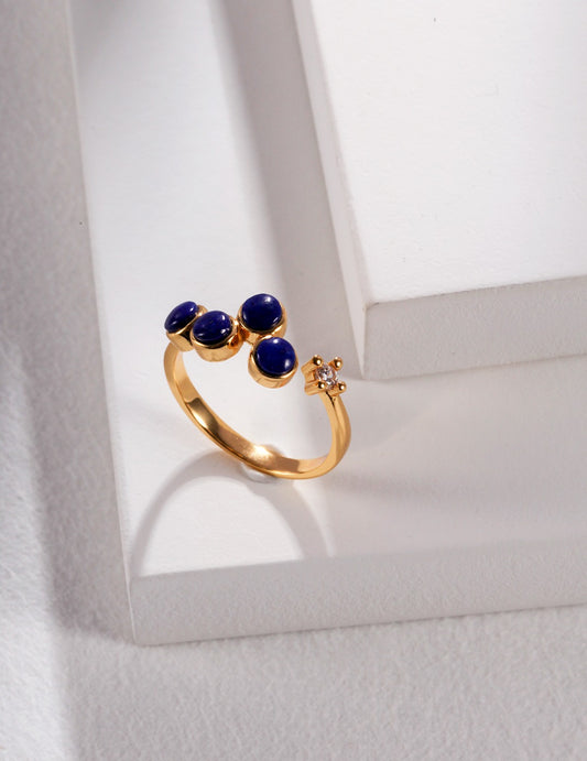 Water Drop Lapis Lazuli Ring